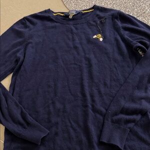 Women’s Joules Crew Dark Blue Sweater with Bee Embroidery